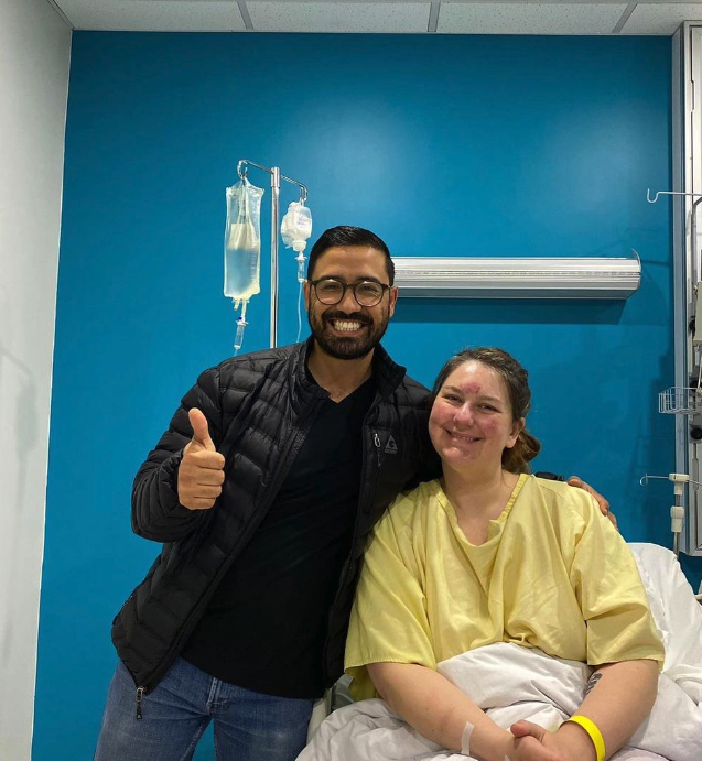 doctor and patient smiling