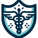 1 Icon of a medical shield representing health protection.