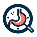 1 Icon depicting a gastric examination representing bariatric services.