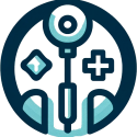 12 Icon of a stethoscope representing medical services